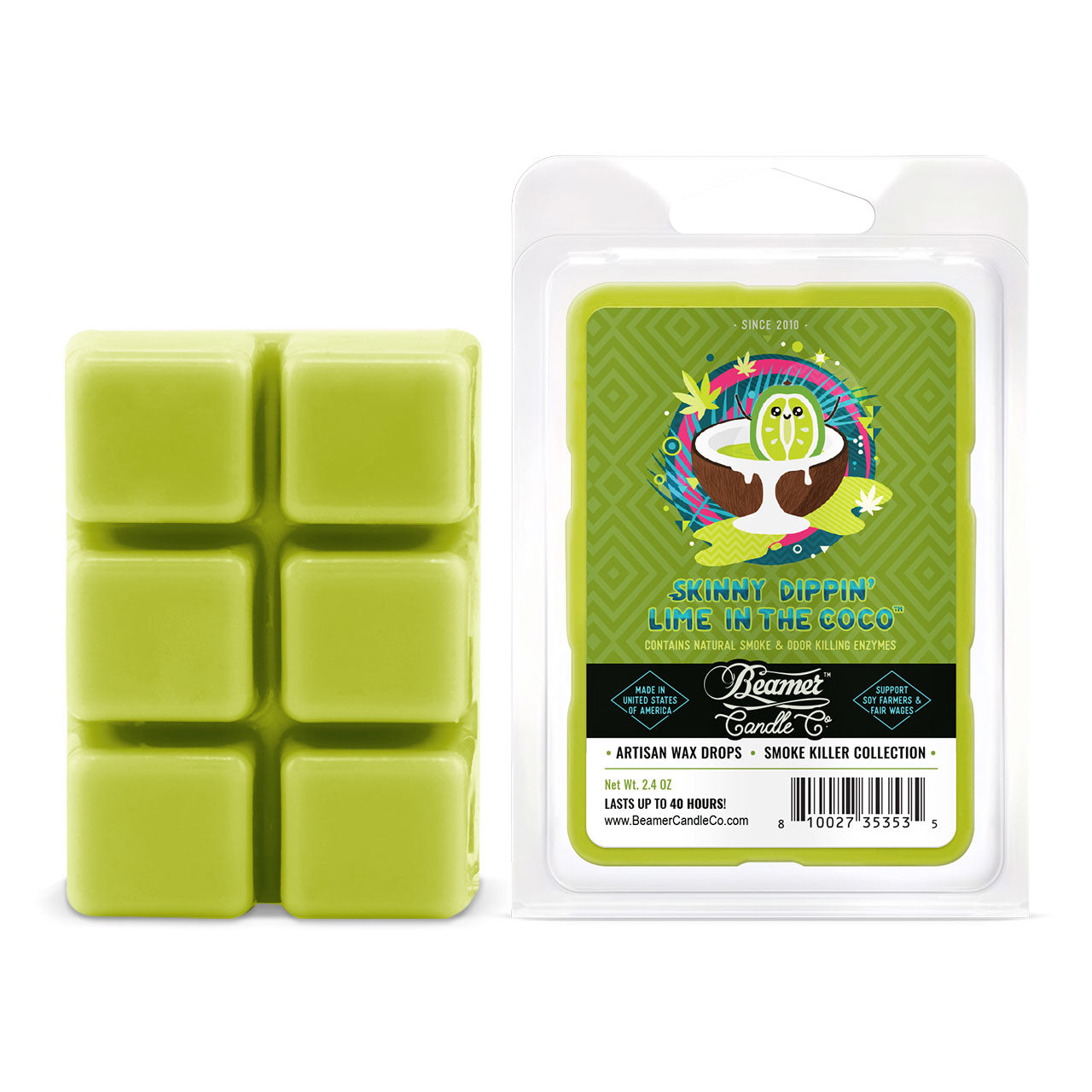 Skinny Dippin' Lime in the Coco - Beamer Candle Co