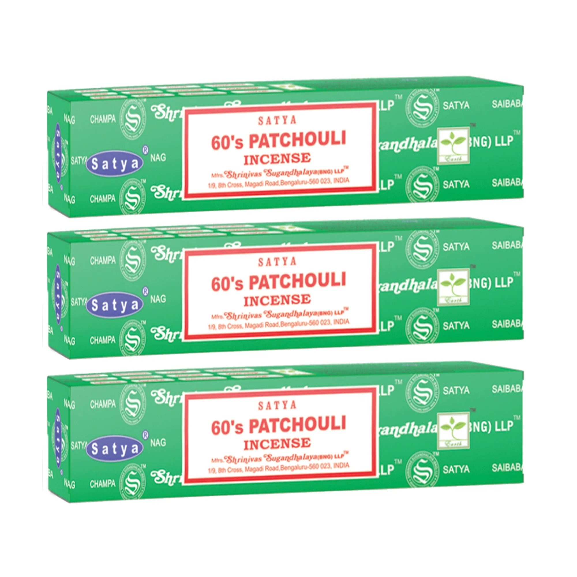 60's Patchouli Incense 15 Gms - Satya - Nothing But Scents