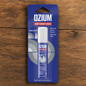 That New Car Smell Ozium .8 ounce odor eliminating air freshener spray canister for automotive freshness