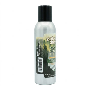 A silver aerosol can of Balsa Mix Smokeless Firestarter Extrait spray with a black cap, shown against a plain white background.