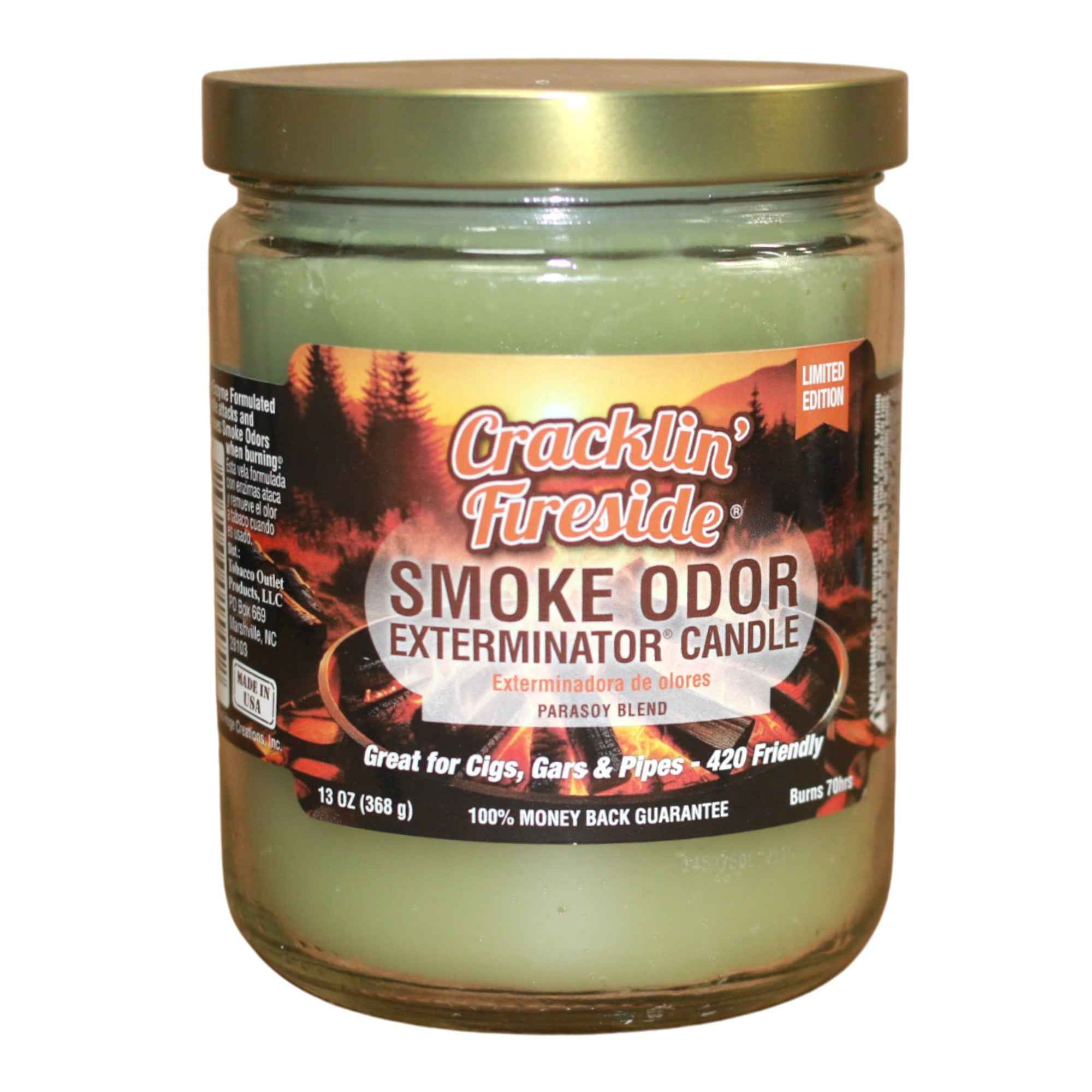 cigarette smoke odor eliminator candles Exterminator Candle, Pumpkin & Spice, 13 oz Jar, Fresh Clean Air for Bedroom & House lasting and available in dozens of unique scents Cracklin' Fireside Odor Eliminator Candle
