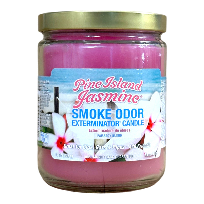 Pine Island Jasmine Smoke Odor Exterminator Candle for soothing the soul