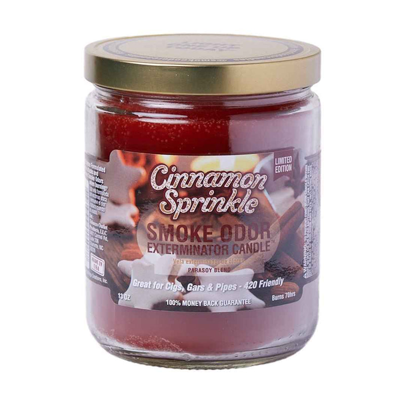 Cinnamon Sprinkle Smoke Odor Exterminator Candle for warm sweet scents