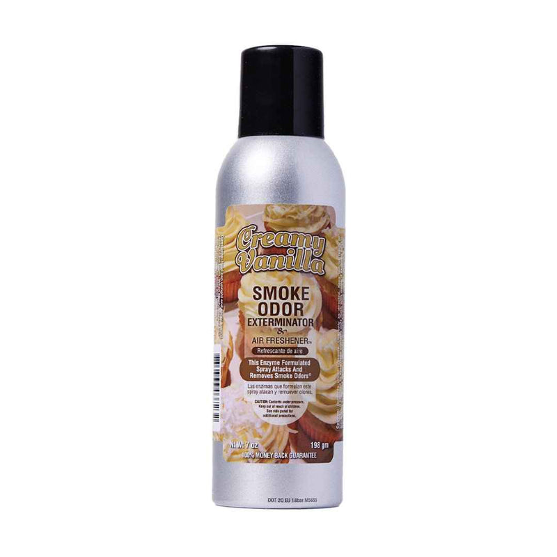Creamy Vanilla Smoke Odor Exterminator spray neutralizing tough food smells
