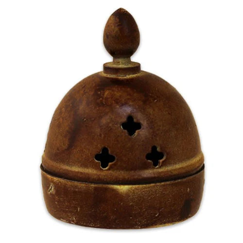 Domed Patina Brass Incense Cone Burner