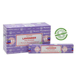 Satya Lavender 15 gram incense sticks for relaxing aromatherapy and soothing floral home fragrance