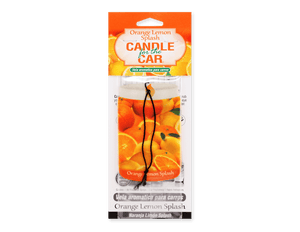 Orange Lemon Splash Smoke Odor Exterminator car freshener with a citrus scent to eliminate tough vehicle odors