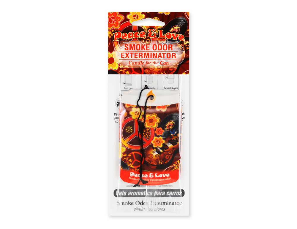 cigarette odor eliminator car Peace & Love Smoke Odor Exterminator Car Freshener