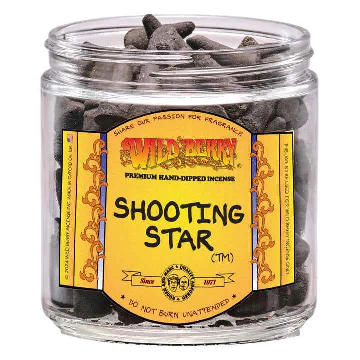 Shooting Star Wild Berry Incense Cones with uplifting citrus and grounding sandalwood