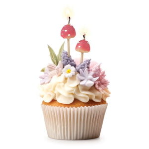 Woodland Wicks - Mushroom Birthday Candles - Set of 10